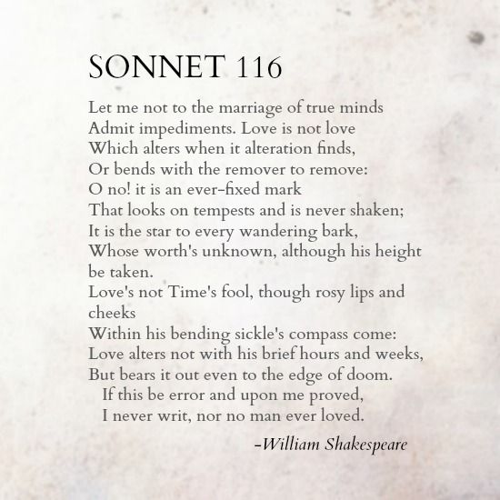 Sonnet 116 Shakespeare 1609 London